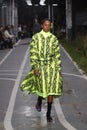 Nafissatou Thiam walks the runway during the Off-White show as part of Paris Fashion Week Womenswear Spring/Summer 2019