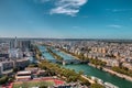 Panoramic view of Paris taken from the Eiffel tower