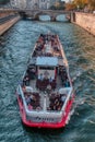 Small cruise on the river Seine in Paris