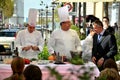 PARIS / FRANCE - September 23, 2011: Street cooking presentation of the FRERES BLANC company in the Avenue des Champs-Elysees