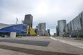 View of La Defense buildings, a major business district of the city, Paris, France Royalty Free Stock Photo