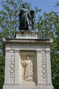 Sightseeing of Paris. Walking around old Paris. Tomb of famous people in Pere Lachaise Cemetery.