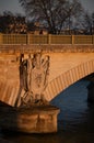 Paris, France 03.25.2017: Stone bridges over the river Seine in Paris Royalty Free Stock Photo