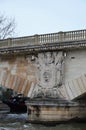 Paris, France 03.25.2017: Stone bridges over the river Seine in Paris Royalty Free Stock Photo