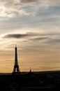 paris france at sunset and romantic sky Royalty Free Stock Photo