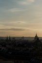 paris france at sunset and romantic sky Royalty Free Stock Photo