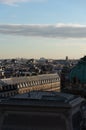 paris france at sunset and romantic sky Royalty Free Stock Photo