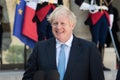 Paris, FRANCE - 22th august 2019 : Boris Johnson at ElysÃÂ©e Palace