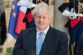 Paris, FRANCE - 22th august 2019 : Boris Johnson at ElysÃÂ©e Palace