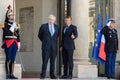 Paris, FRANCE - 22th august 2019 : Boris Johnson with Emmanuel Macron at ElysÃÂ©e Palace