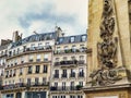 Paris, France 8th August 2023: Detail of the Porte Saint-Denis