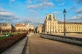 Paris, France - 16.01.2019: Tuileries Garden is public garden between Louvre Museum and Place de la Concorde in Paris Royalty Free Stock Photo