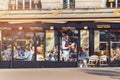 Paris, France. Typical cafe with terrace in the old town.