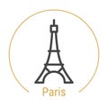 Paris, France Vector Line Icon
