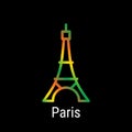 Paris, France Vector Line Icon