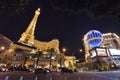 Paris Hotel and Casino, landmark, amusement ride, night, tourist attraction Royalty Free Stock Photo