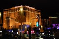 Paris Hotel and Casino, Las Vegas, Planet Hollywood Resort and Casino, Las Vegas, night, landmark, metropolis, metropolitan area