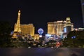 Paris Hotel and Casino, Las Vegas, Planet Hollywood Resort and Casino, night, metropolitan area, landmark, city