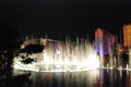 Paris Hotel and Casino, reflection, water, fountain, night Royalty Free Stock Photo