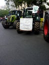 Paris, Ile de France, France - september 3 2015 : farmers protesting in Paris