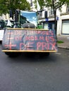 Paris, Ile de France, France - september 3 2015 : farmers protesting in Paris, with tractors