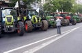 Paris, Ile de France, France - september 3 2015 : farmers protesting in Paris, with tractors