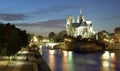 Paris : Ile de la cite and Notre Dame cathedral Royalty Free Stock Photo