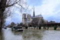 The Seine in Paris in flood