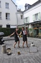 Paris,July 17:Street Singers show in Montmartre from Paris in France