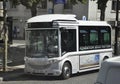 Paris,July 15th:Bus stationed on Champs Elysees in Paris from France