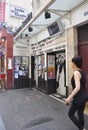 Paris,July 17th:Theatre Huchette place from Paris in France Royalty Free Stock Photo