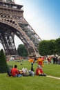 PARIS - JUNE 6 : The ending RUGBY Top of 14 France Royalty Free Stock Photo