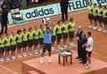 PARIS - JUNE 7: Roger Federer with cup Royalty Free Stock Photo