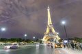 PARIS - JUNE 2014: Night view of Tour Eiffel. This is the most v Royalty Free Stock Photo