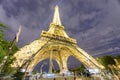 PARIS - JUNE 2014: Night view of Tour Eiffel. This is the most v Royalty Free Stock Photo