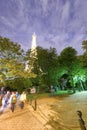 PARIS - JUNE 2014: Night view of Tour Eiffel. This is the most v Royalty Free Stock Photo