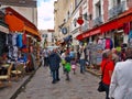 In the street of Motmartre. Paris. France 2012 06 19 Royalty Free Stock Photo