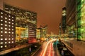 Paris, La Defense, at night Royalty Free Stock Photo