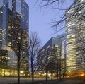 Paris La Defense at night Royalty Free Stock Photo