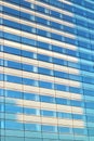 Paris La defense Offices building sun reflections in glass facade Royalty Free Stock Photo