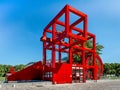 Paris, la Villette, Red Folie N7 Royalty Free Stock Photo