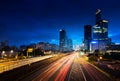 Paris LaDefense in sunset time, France Royalty Free Stock Photo