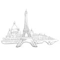 Paris Landmarks Sketches