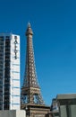 Paris Las Vegas Hotel and Casino and the copy of the Eiffel Tower. Scenic view of Las Vegas Royalty Free Stock Photo