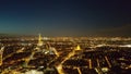 Paris lights at night from montparnasse view point