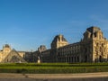 Paris - Louvre Museum and Pyramid at sunset (Color) Royalty Free Stock Photo