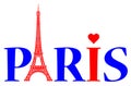 Paris with love hearts.