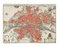 Paris Map in Dutch vintage illustration by Guillaume Delisle. Digitally enhanced by rawpixel