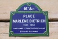 Paris - Marlene Dietrich square Royalty Free Stock Photo