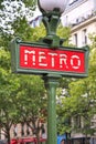 Paris Metro Royalty Free Stock Photo